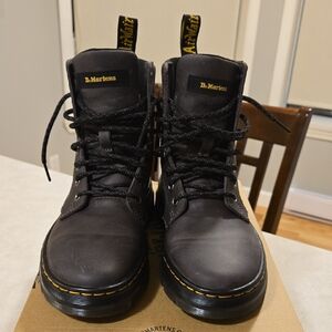 NWB Dr. Martens Combs Leather Gunmetal Boots Size 5